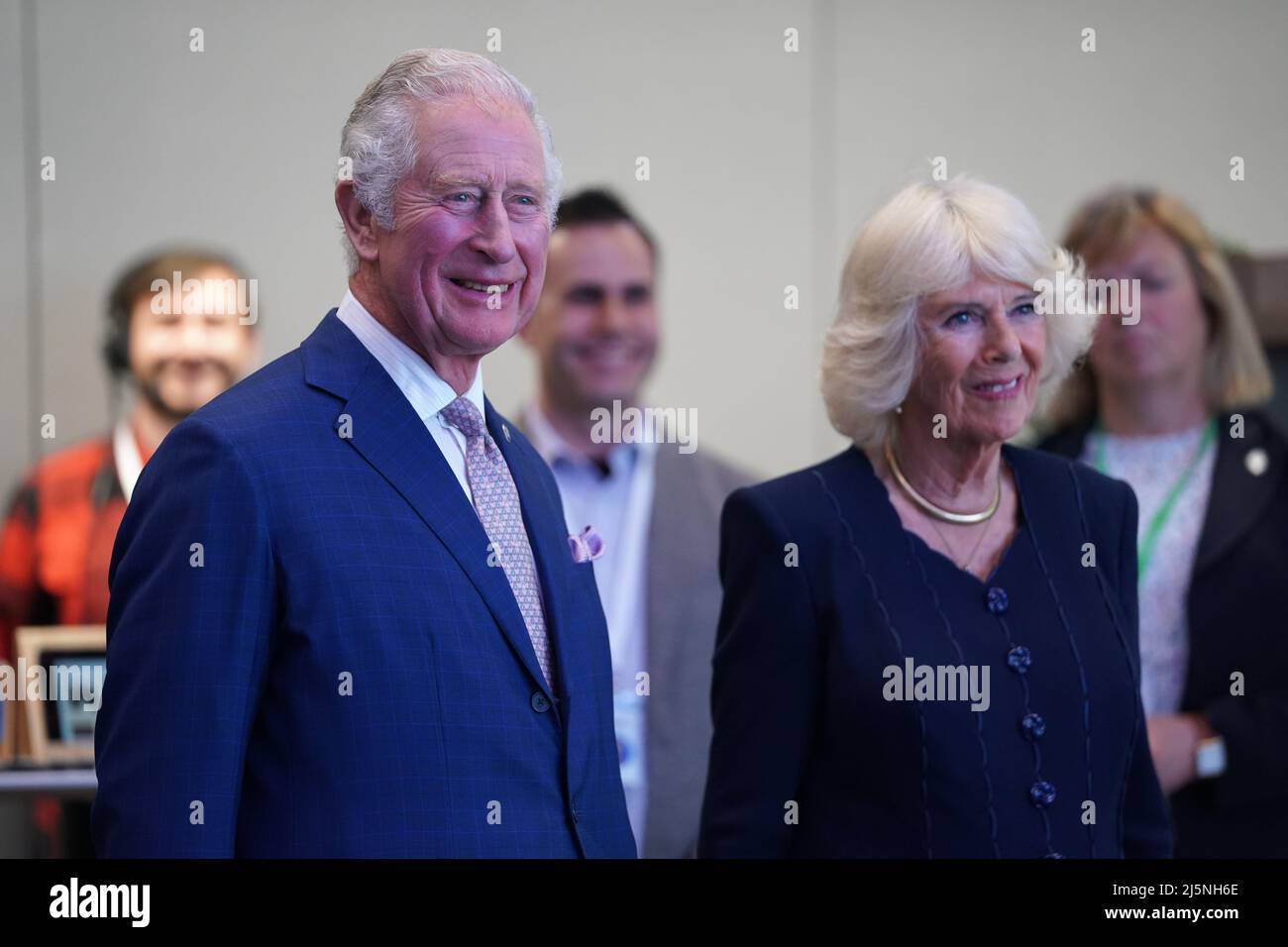 File photo dated 30/03/22 of the Prince of Wales and Duchess of Cornwall who have written in the foreword of a new Platinum Jubilee Cookbook which will celebrate breaking bread with people from around the world. The cookbook will present 70 recipes from British embassies and high commissions, including Spanish marmalade from the Madrid embassy and green fish curry from the Islamabad High Commission. Issue date: Monday April 25, 2022. Stock Photo
