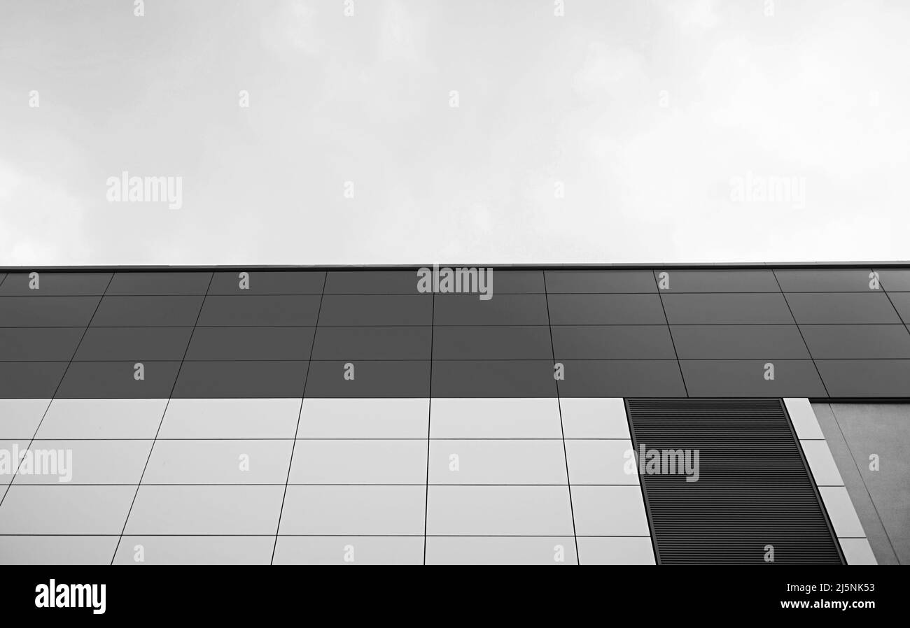 Picture of aluminum facade and aluminum panels of modern building Stock Photo - Alamy