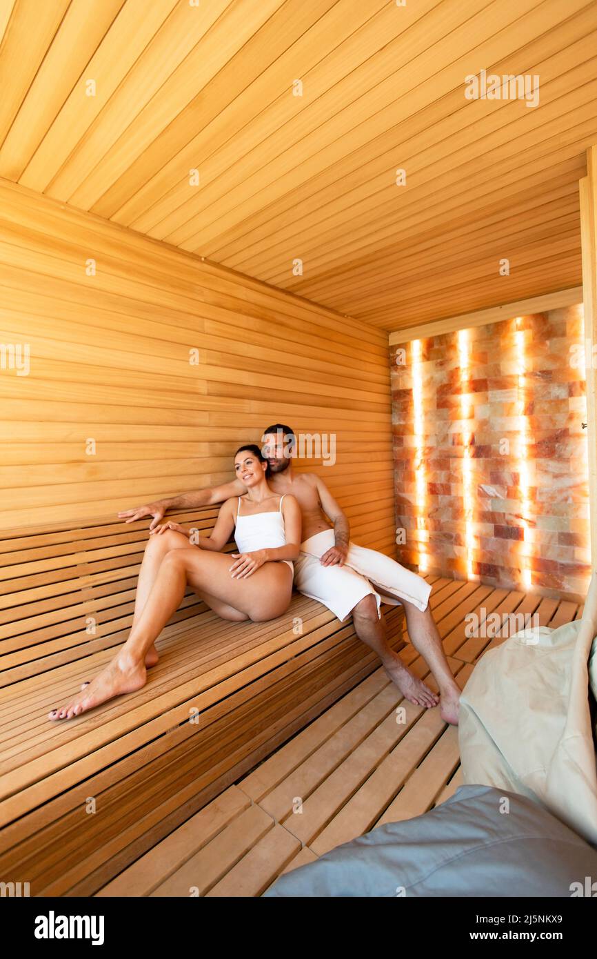 Couple in steam room hi-res stock photography and images - Alamy