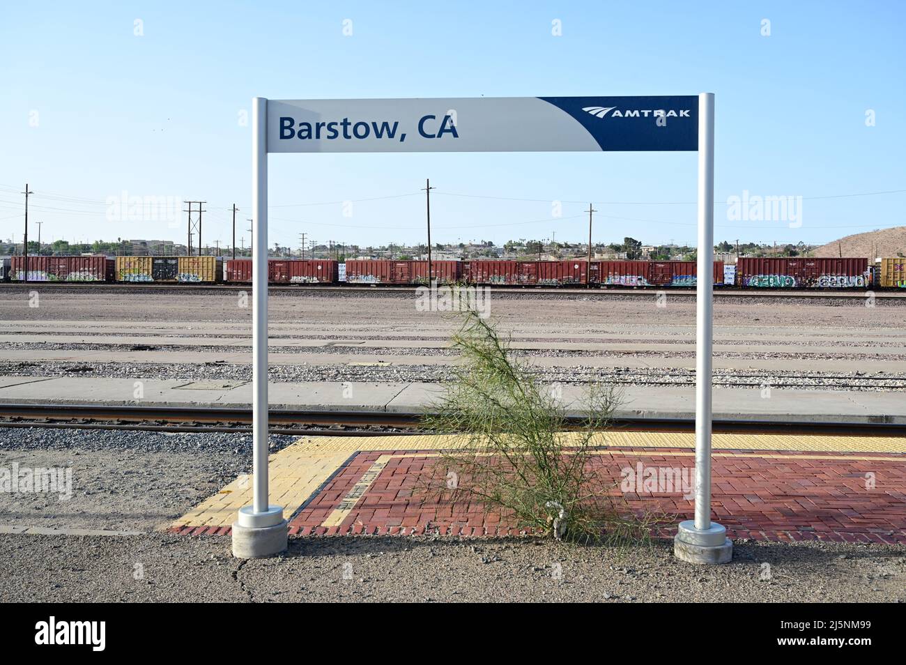 Barstow Railway station in California. Stock Photo