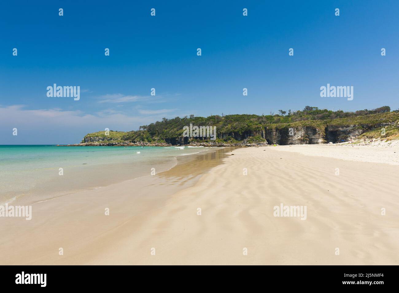 Cave beach is a beautiful beach on the Swansea Peninsula, New South Wales, Australia Stock Photo