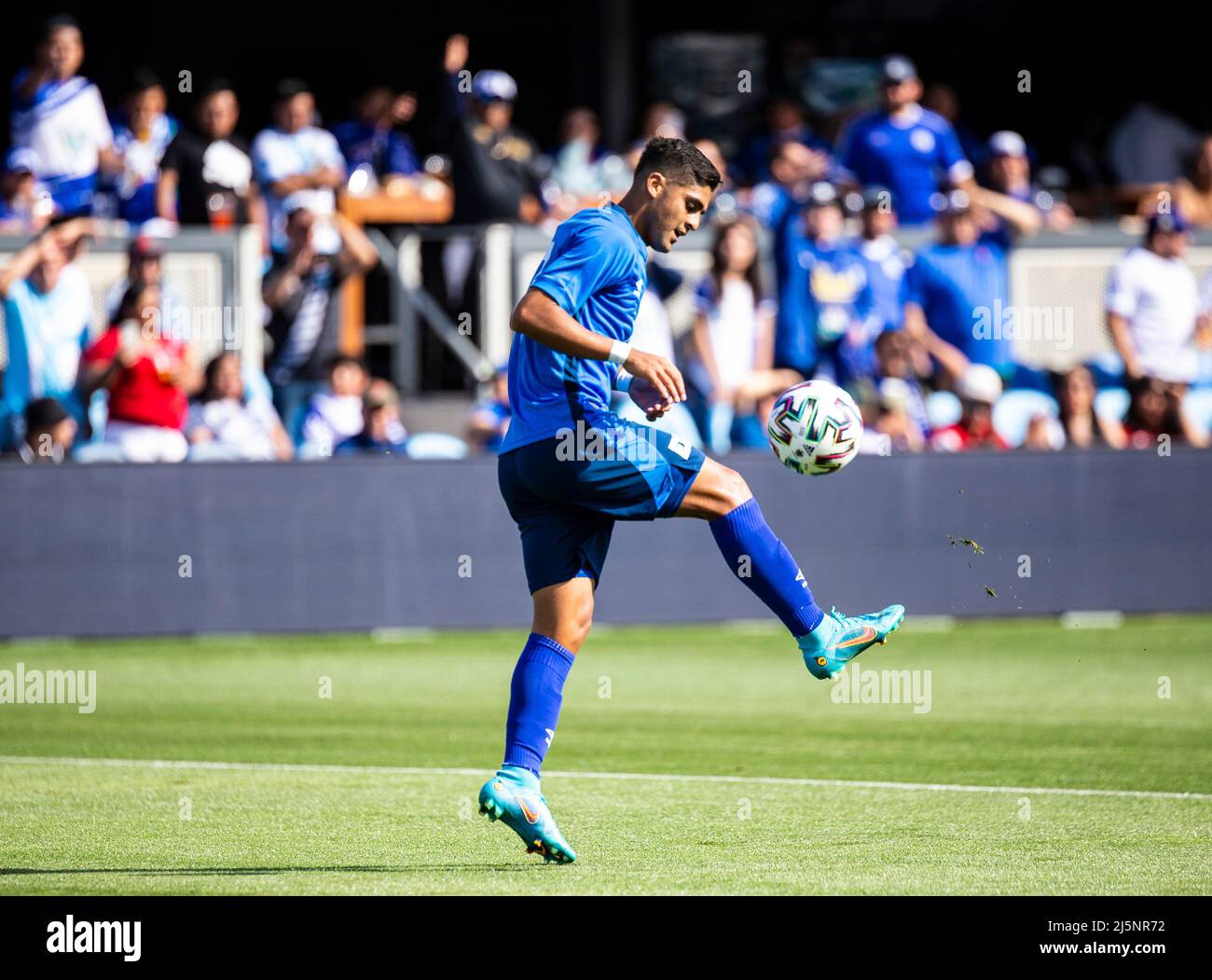 April 24, 2022 San Jose, CA USA El Salvador defender Juan Barahona (17
