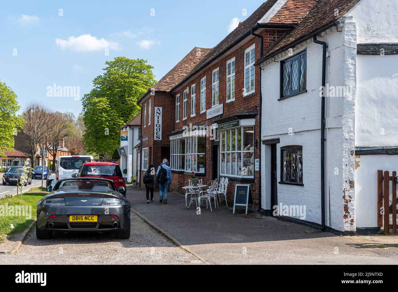 View of Ripley village High Street, a Surrey village, England, UK, with