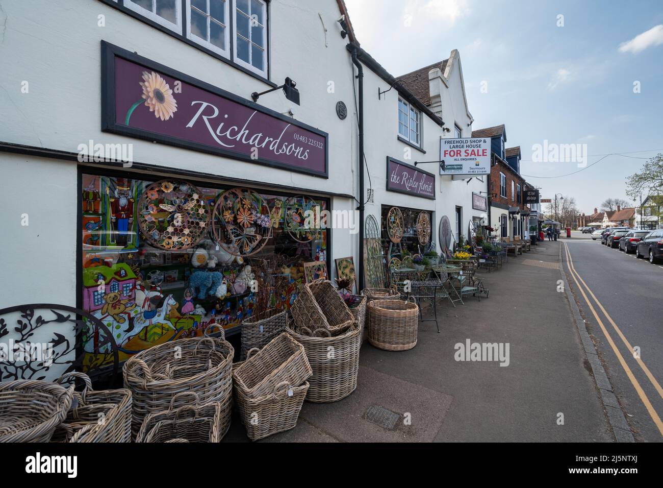 View of Ripley village High Street, in Ripley, a Surrey village