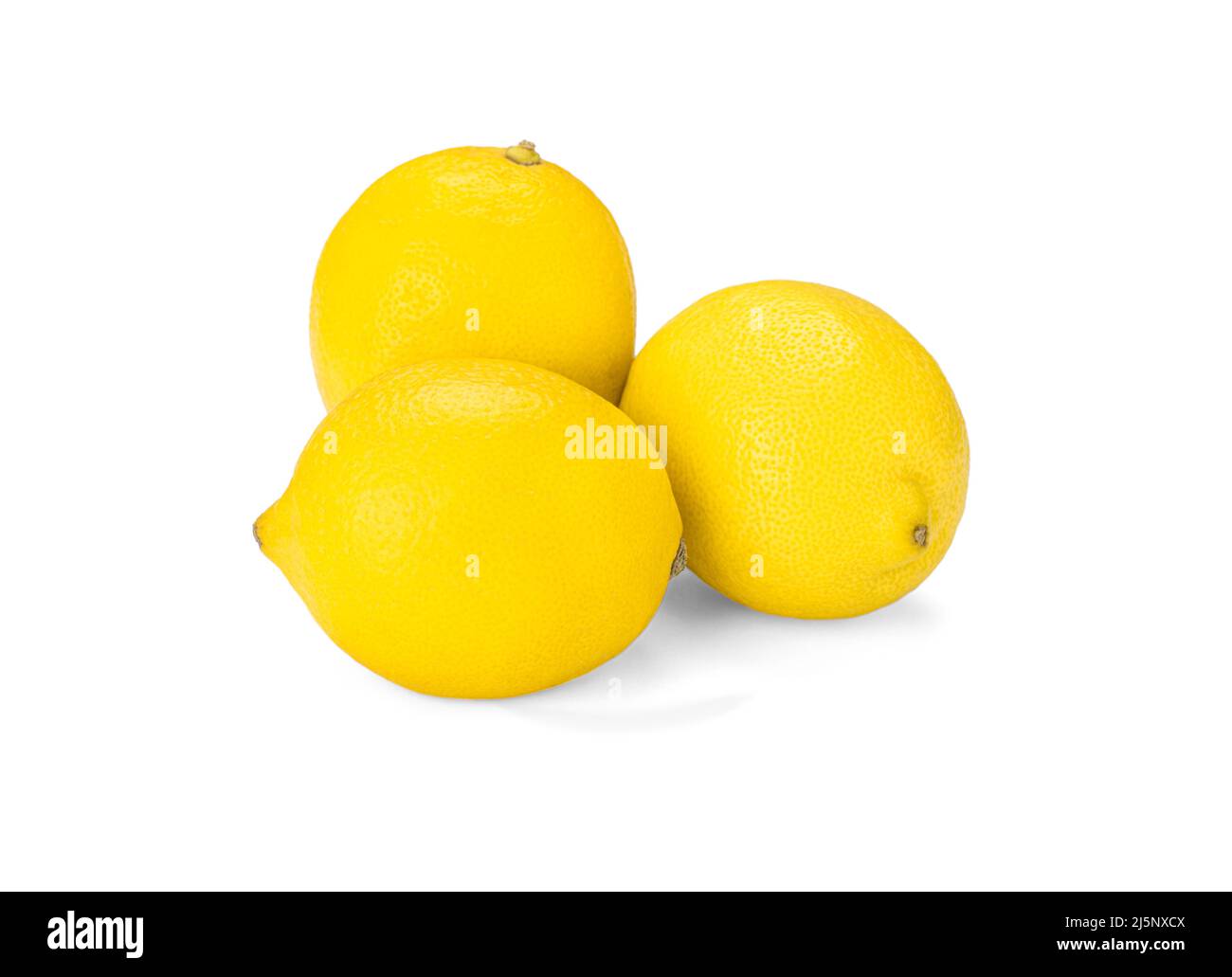 Composition with three lemonsisolated on white background. Highquality