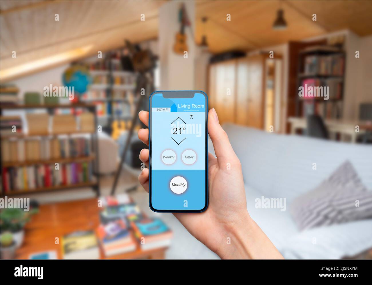 Domitica app for home smart technology Stock Photo