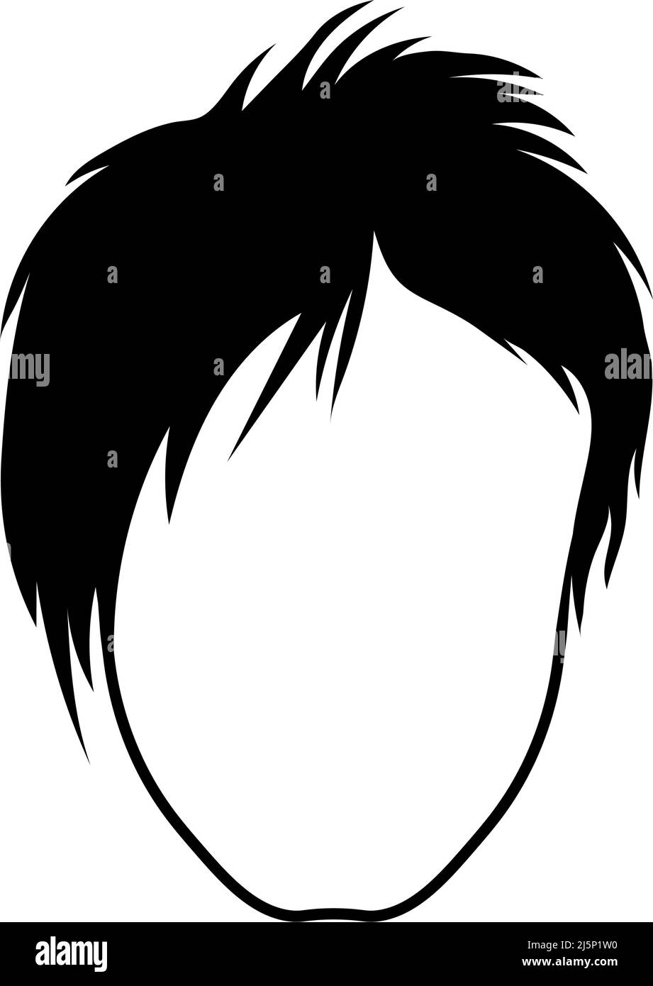 Boy hair icon design template ilustration vector Stock Vector