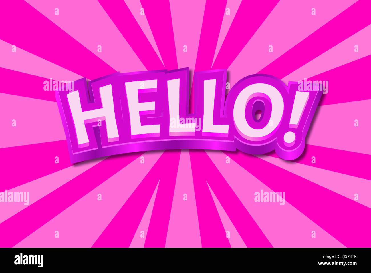 Editable text effects Hello words and fonts can be changed Stock