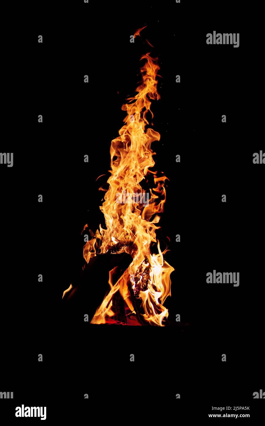 campfire burning flames hot fire Stock Photo Alamy