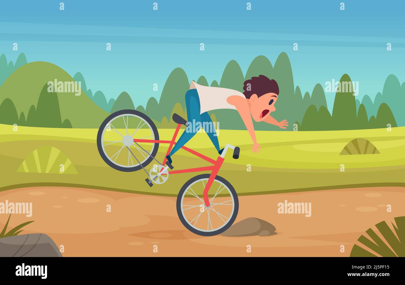 Child falling cycle Stock Vector Images Alamy