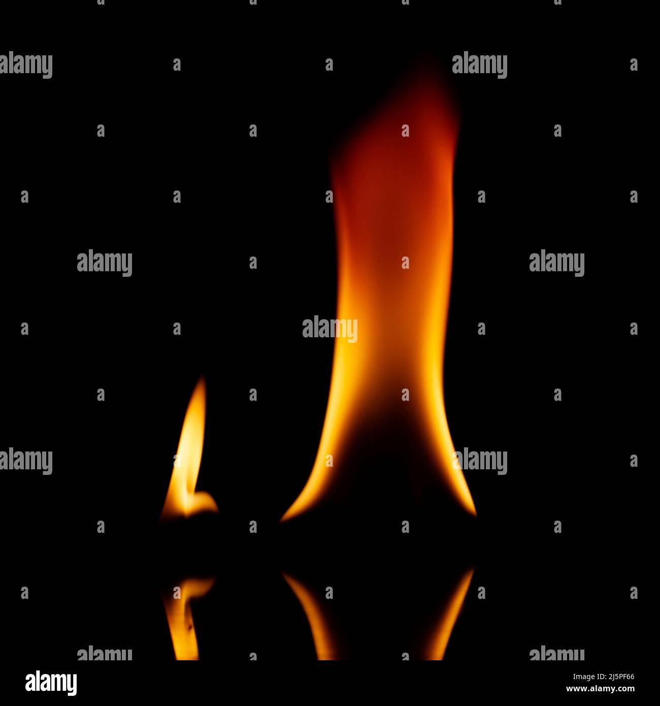 Fire flames isolated on a black background Stock Photo - Alamy