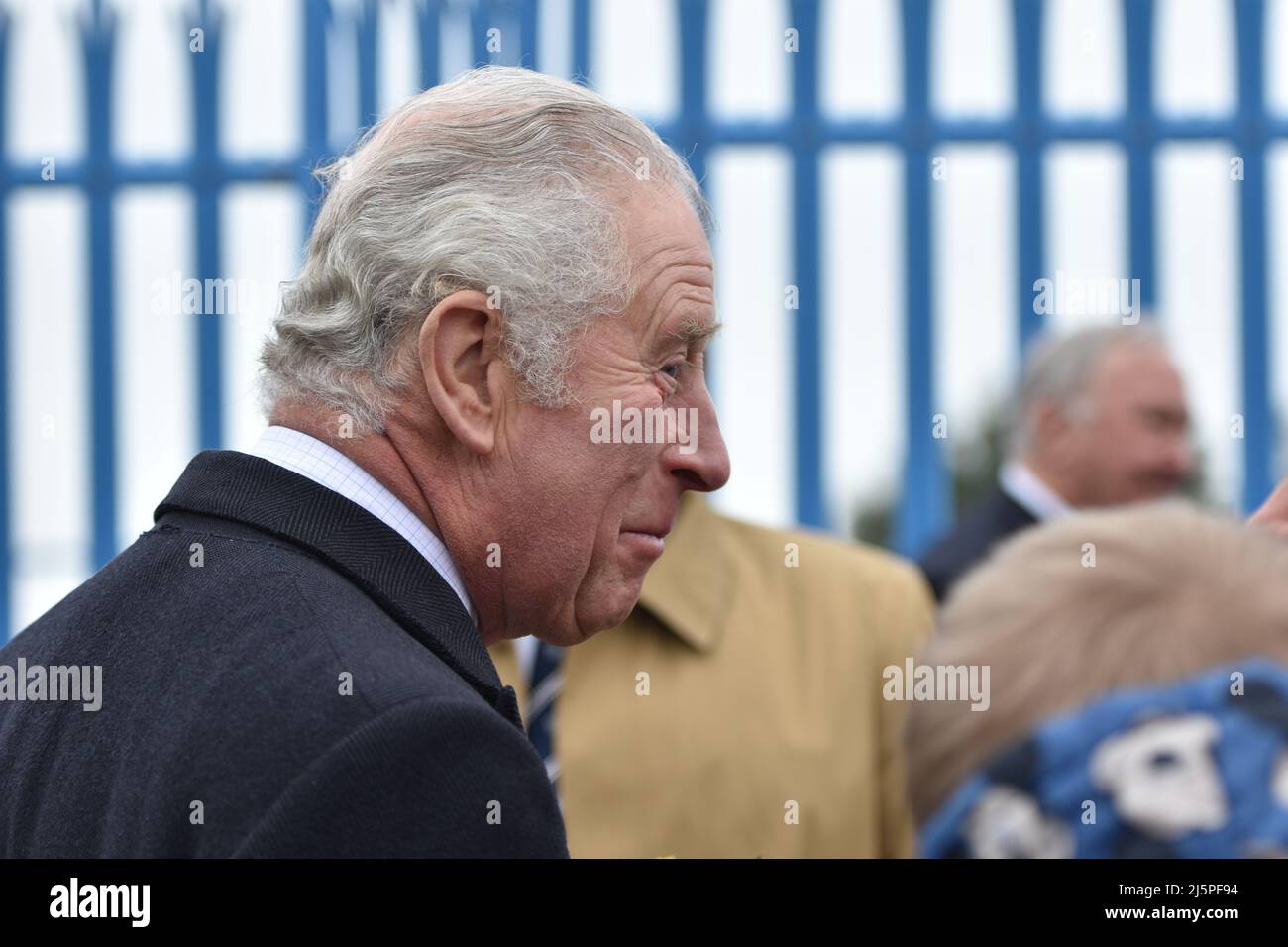 Duke and Duchess of Cornwall, Prince Charles and Camilla, visit Southend on Sea, Essex on the day it became a City on 1st March 2022 Stock Photo