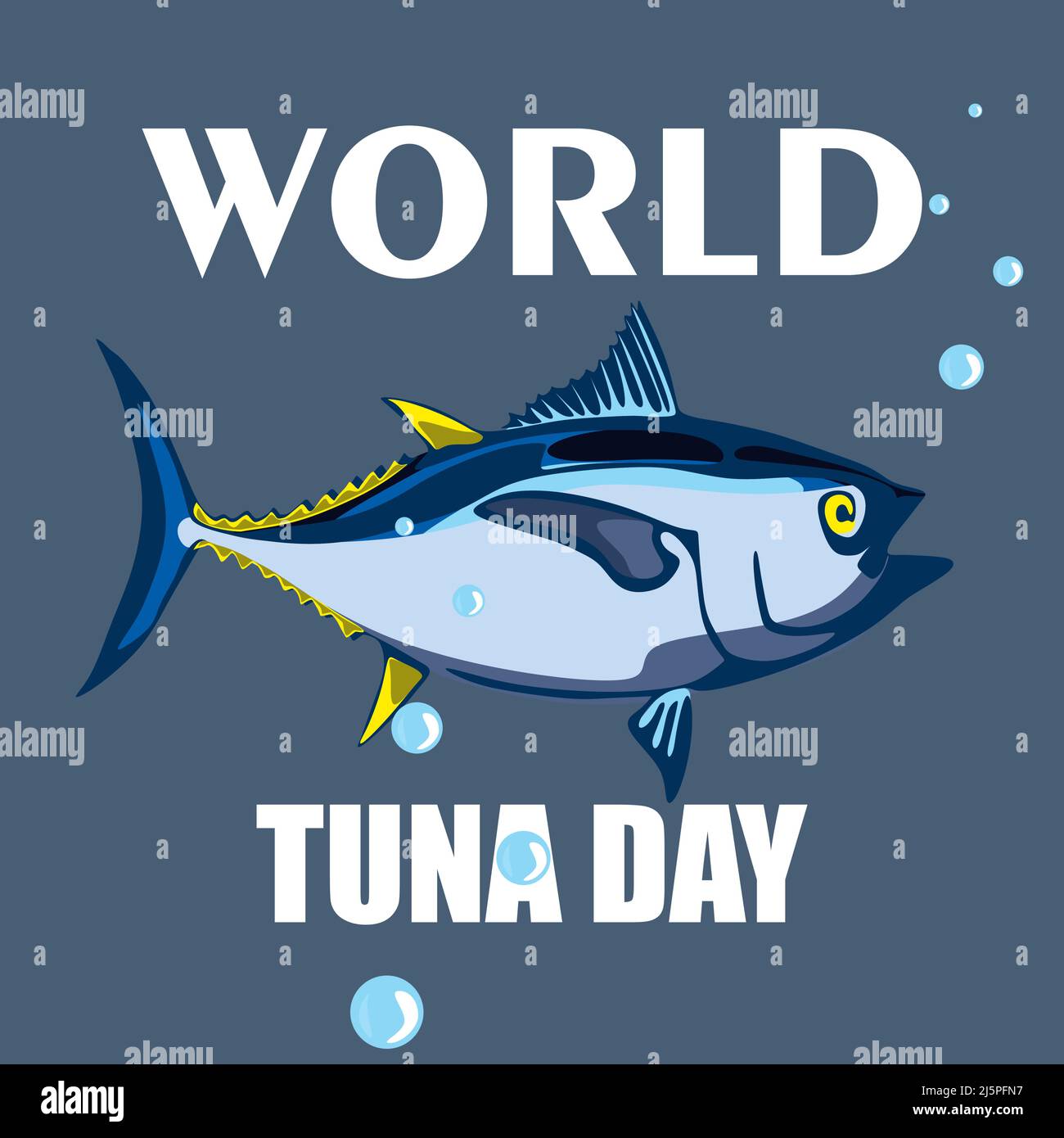 World Tuna Day vector stylized clipart Illustration Stock Vector Image