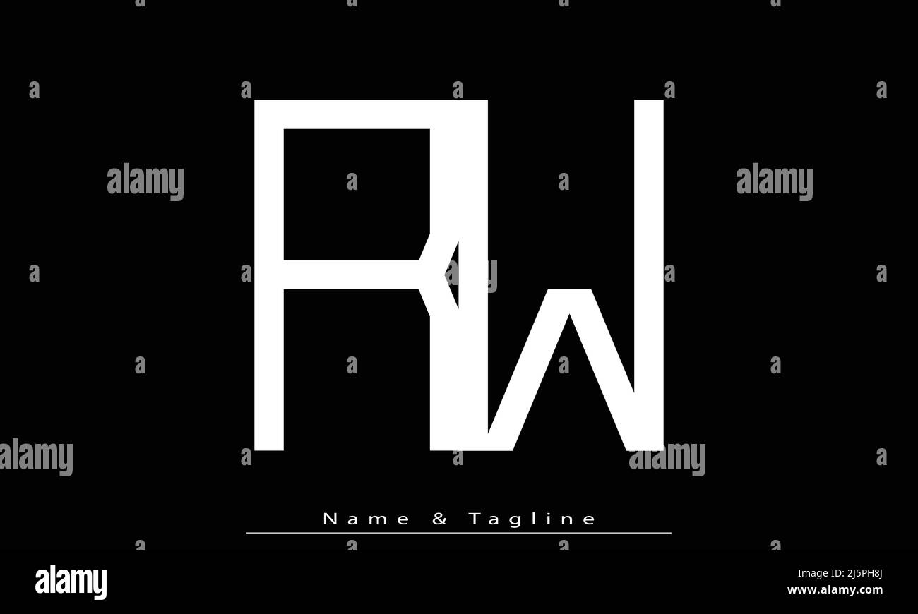 Alphabet letters Initials Monogram logo RW , WR Stock Vector Image ...