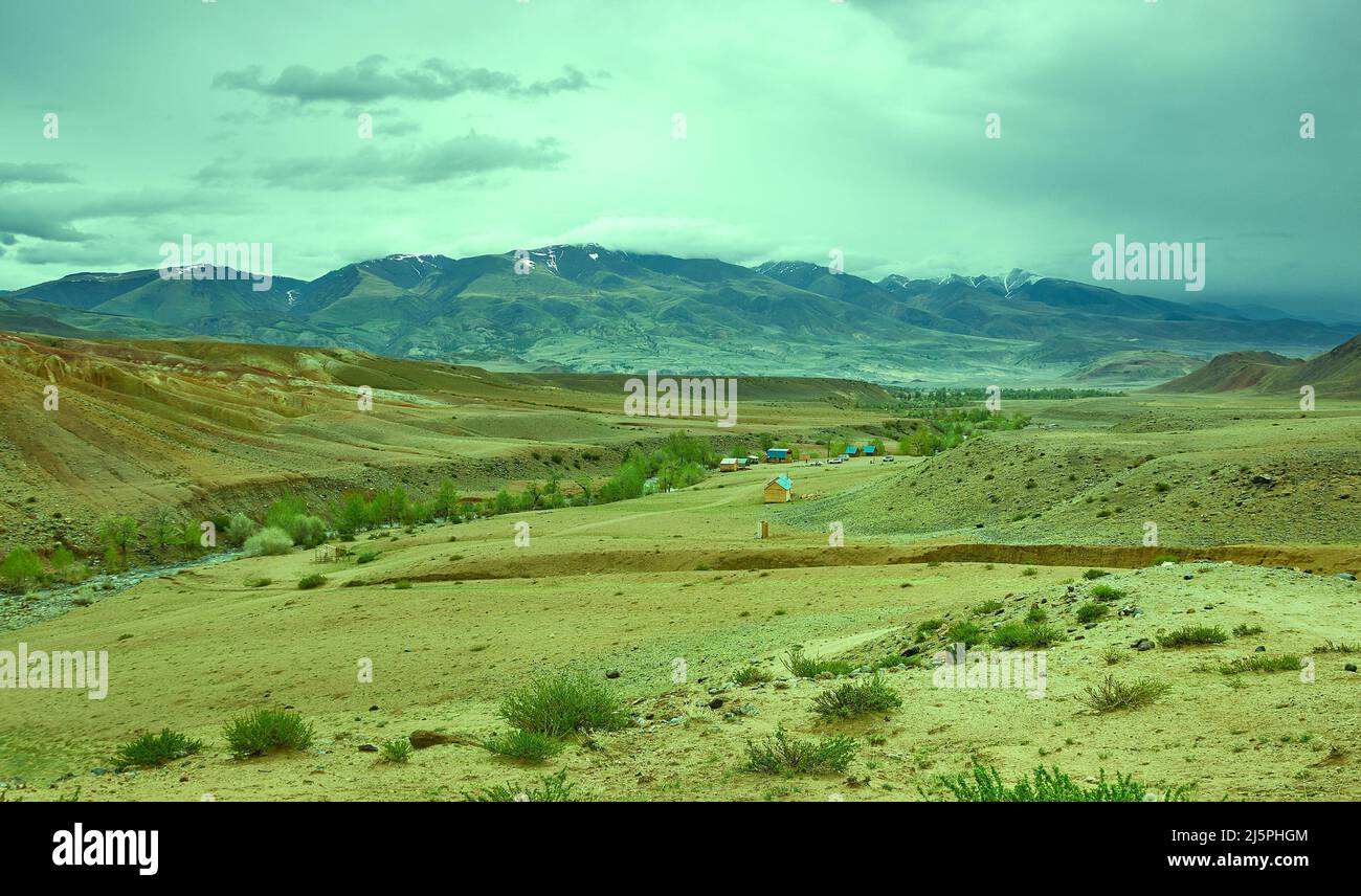 Chuya Steppe, Siberian Altai Mountains. Stock Photo