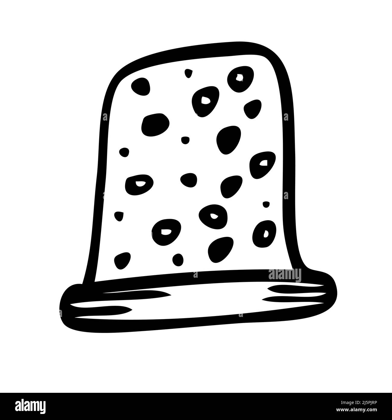 Thimble for sewing. Modeling tools. Vector illustration Stock Vector