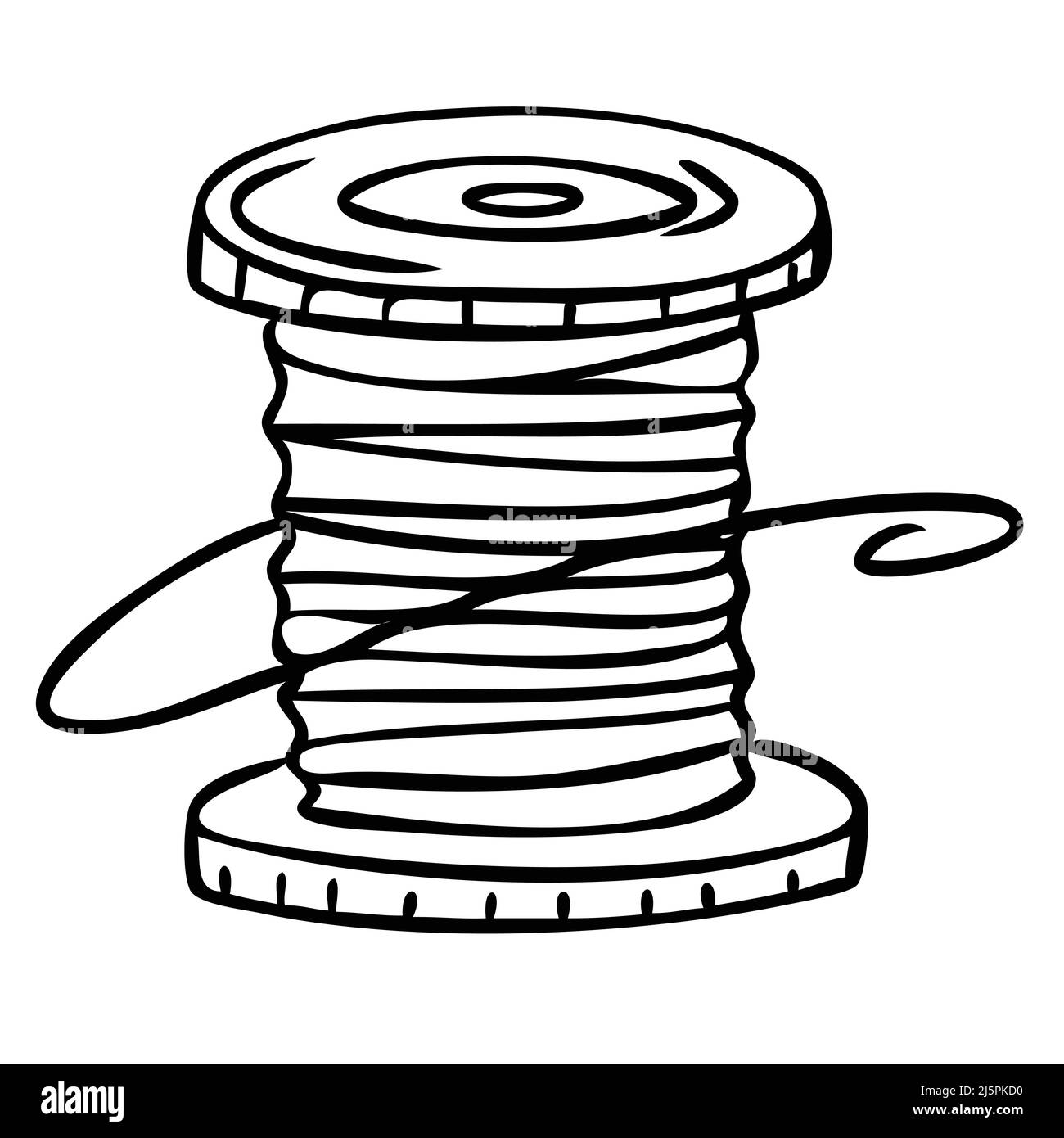 Sewing thread reels Black and White Stock Photos & Images - Alamy