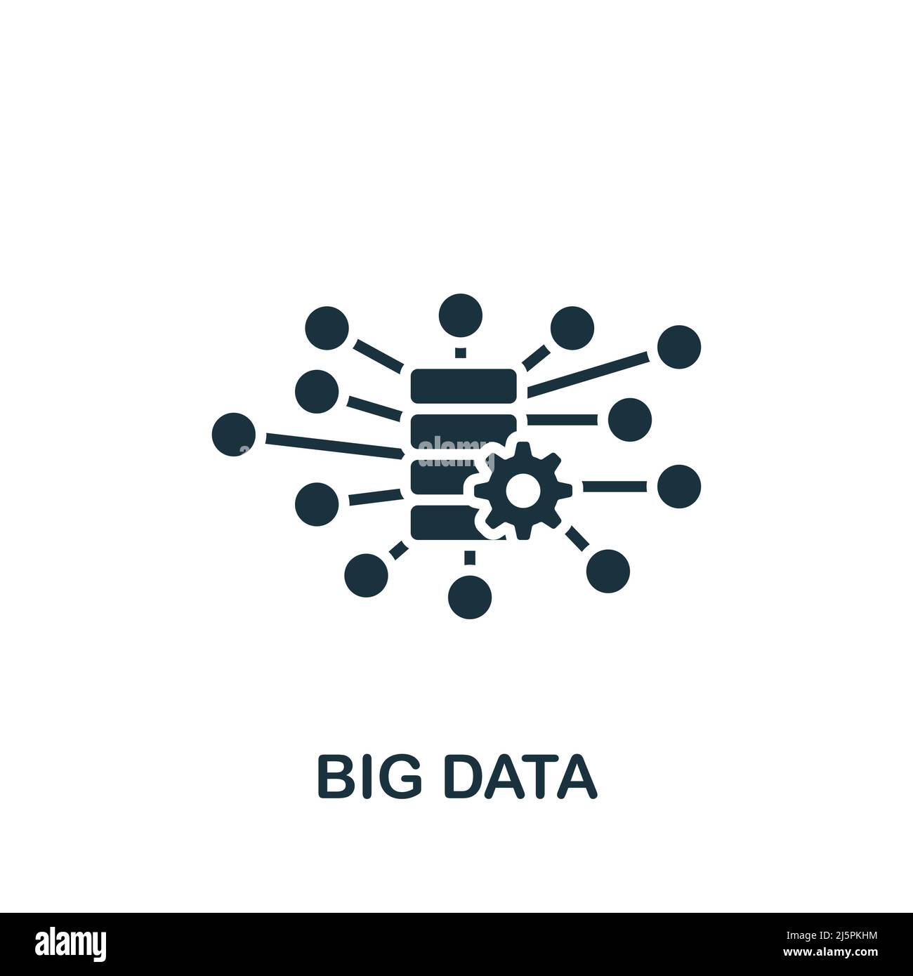Big Data icon. Monochrome simple Artificial Intelligence icon for