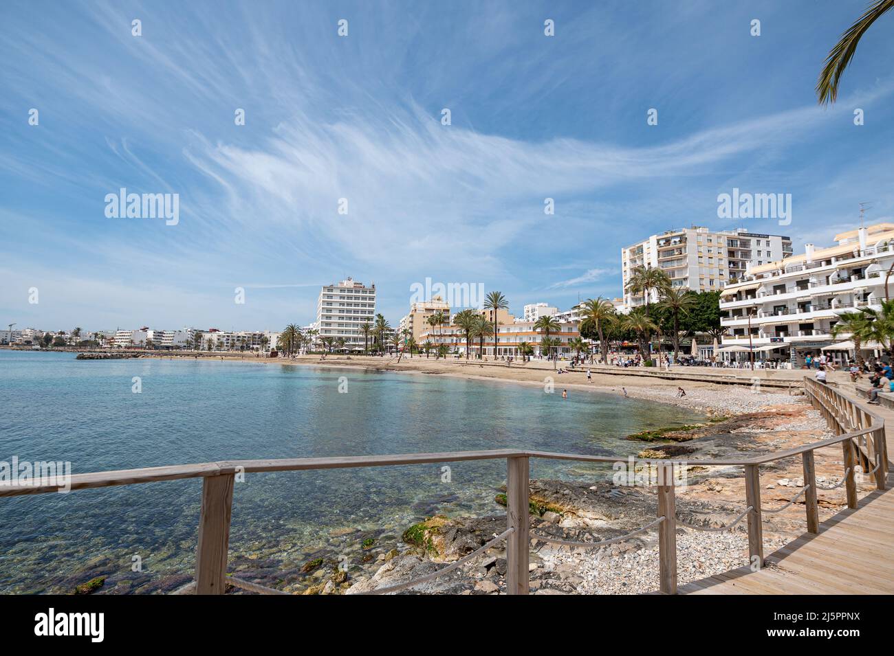 Figueretas beach on the island of Ibiza in Spain Stock Photo - Alamy