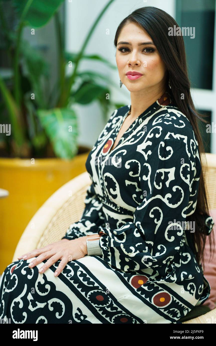 Colombian actress Camila Rojas poses during a portrait session at the