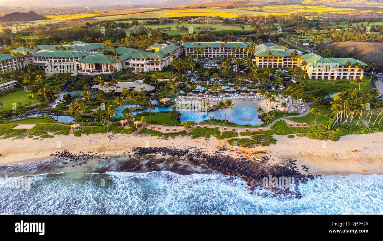 Grand Hyatt Kauai Resort and Spa, Koloa, Kauai, Hawaii, USA Stock Photo