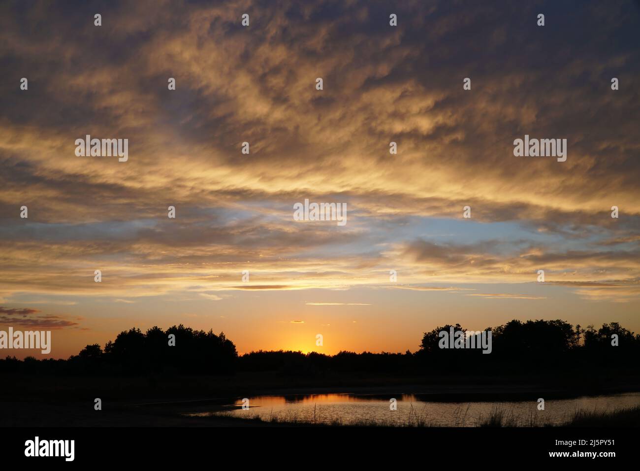 Beautiful sunset sky on the river Stock Photo - Alamy