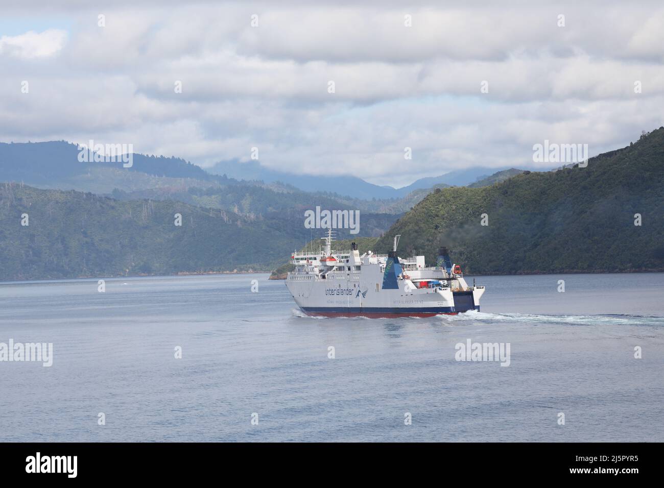 Ferry leaves Picton for Wellington. Interislander is a road and rail ...