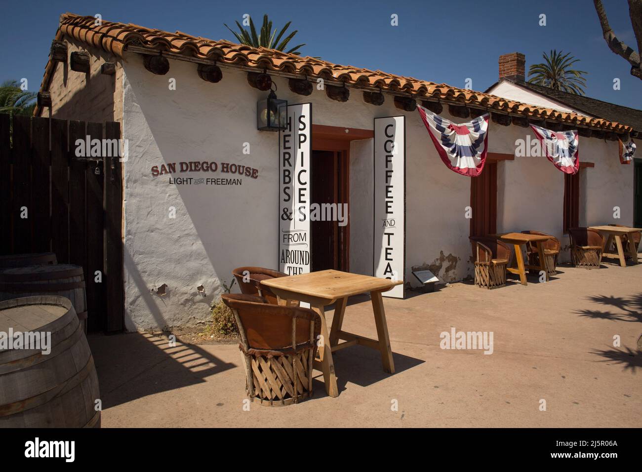 The XIX Century building San Diego House (now coffee & tea shop) on San