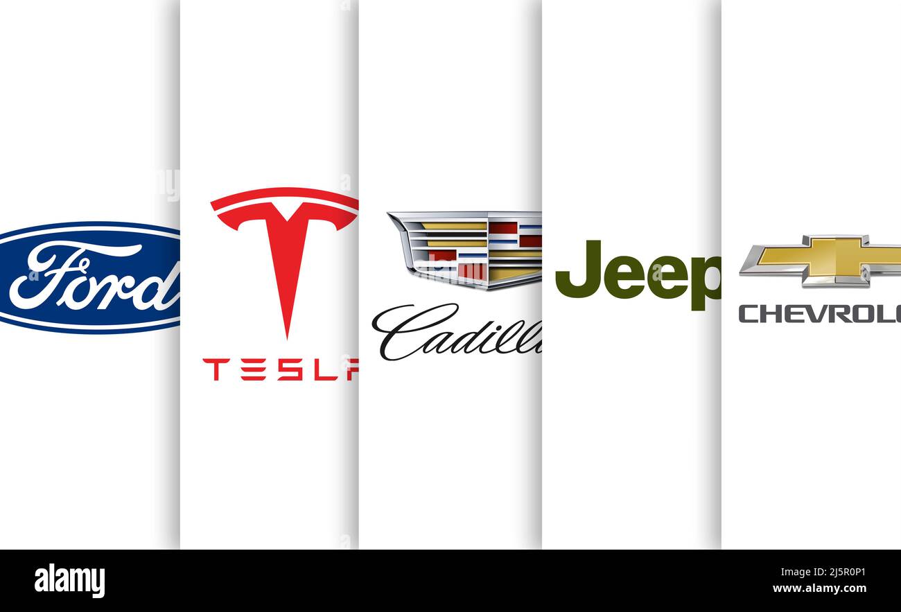 Biggest US car manufacturers Stock Photo