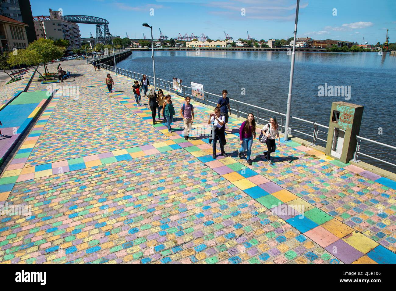 Argentina, Buenos Aires The cobblestones coloured in honour of Benito