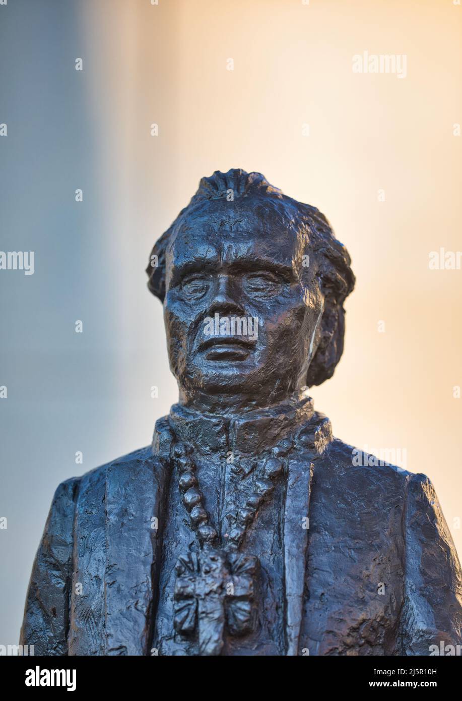 Statue of Nathan Soderblom Swedish Clergyman and Nobel Peace Prize Laureate by Bror Hjorth, Uppsala, Uppland, Sweden Stock Photo