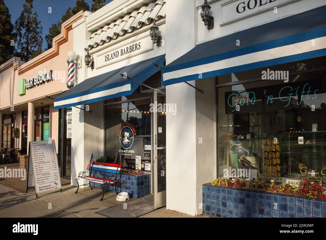 Diverse stores on Orange Ave in Coronado Island, San Diego Stock Photo Alamy