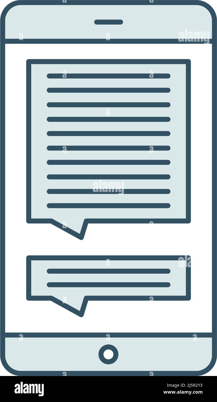 Mobile chat icon text bubble on phone vector Stock Vector Image & Art ...