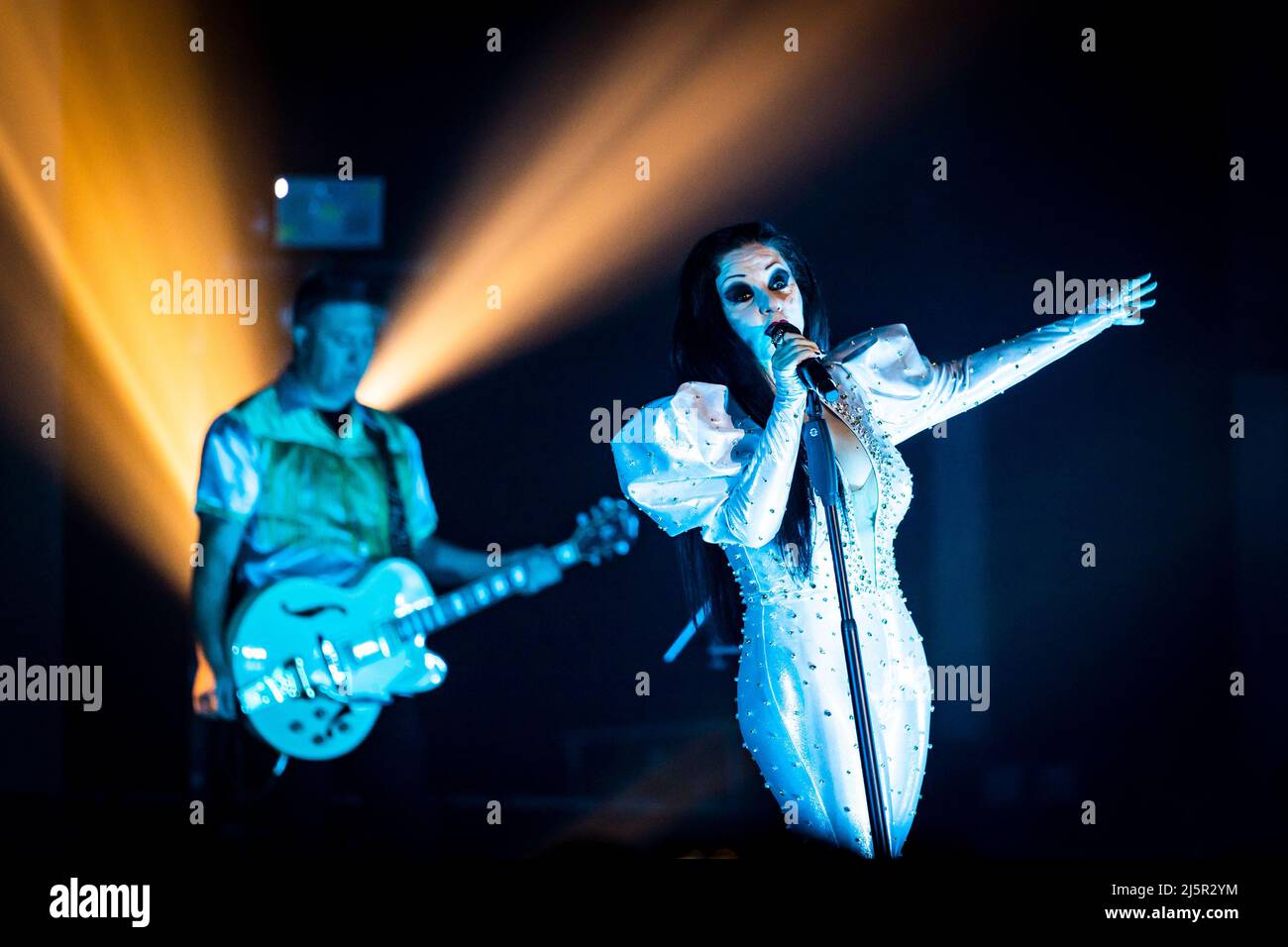 Alaska and Nacho Canut of Fangoria perform in concert at Sant Jordi Club on April 24, 2022 in Barcelona, Spain. (Photo by Silvia Isach) Stock Photo
