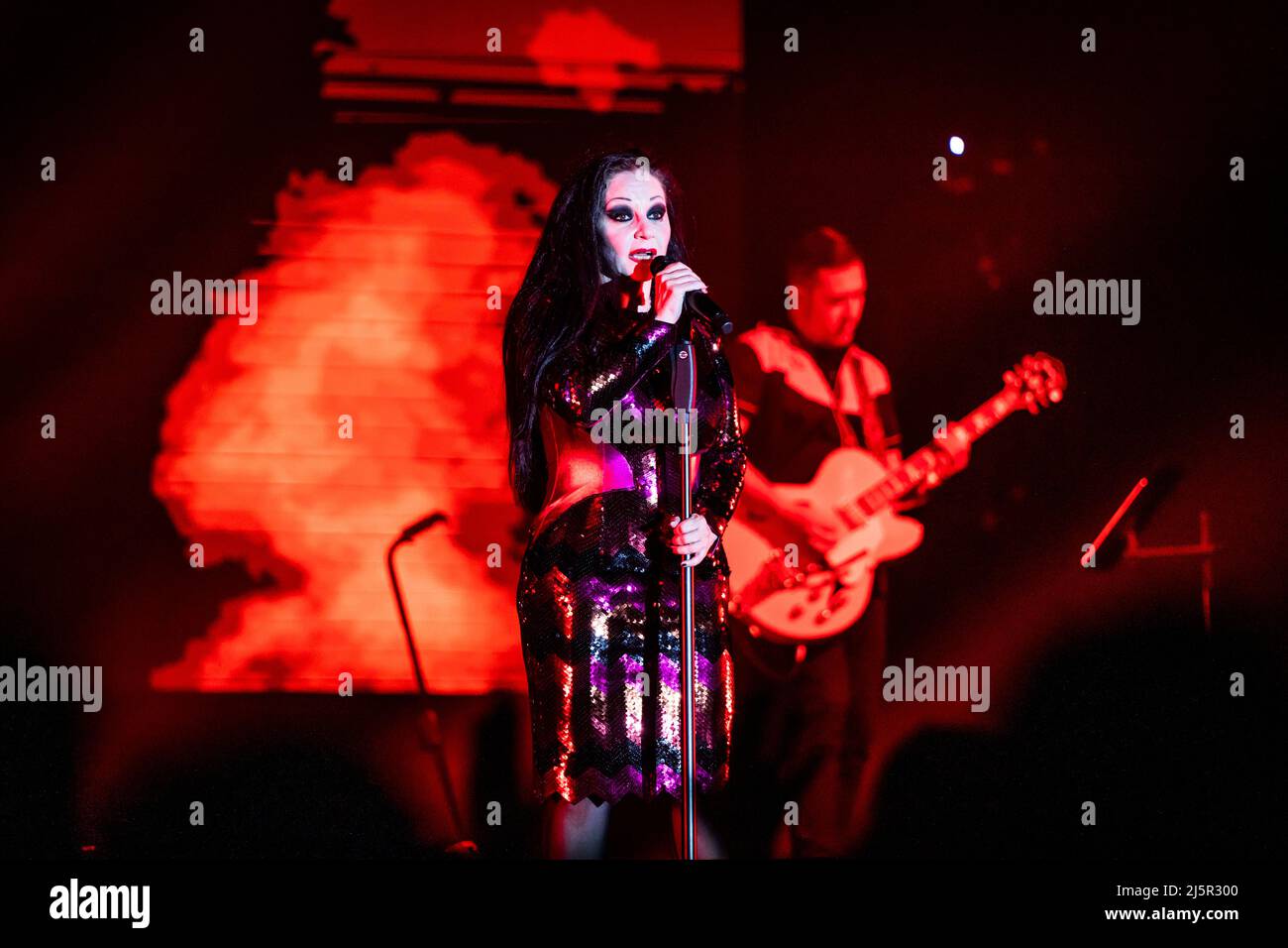 Alaska and Nacho Canut of Fangoria perform in concert at Sant Jordi Club on April 24, 2022 in Barcelona, Spain. (Photo by Silvia Isach) Stock Photo