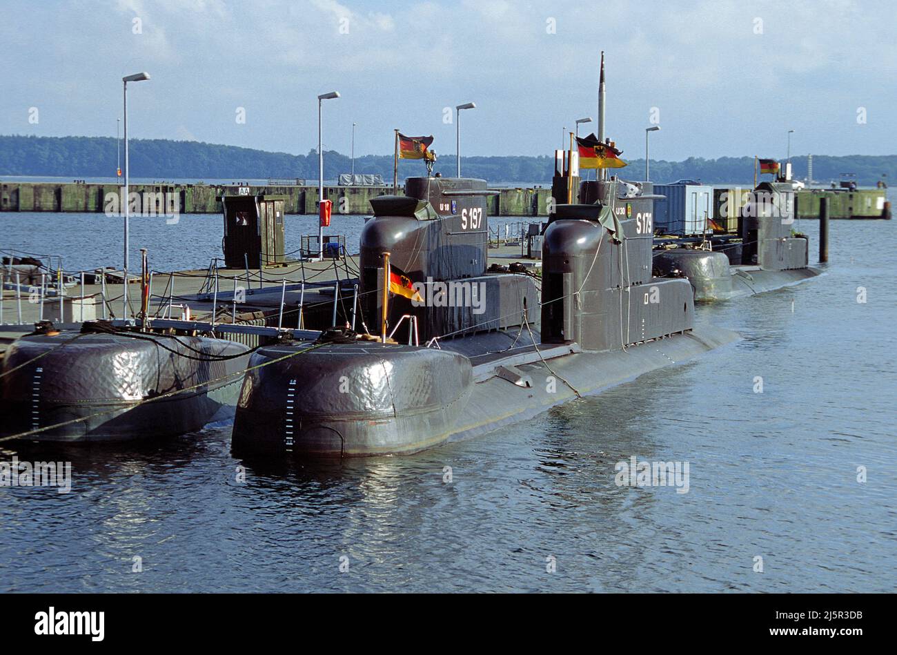 The German navy submarine U24, Eckernfoerde, Baltic sea, Germany Stock Photo