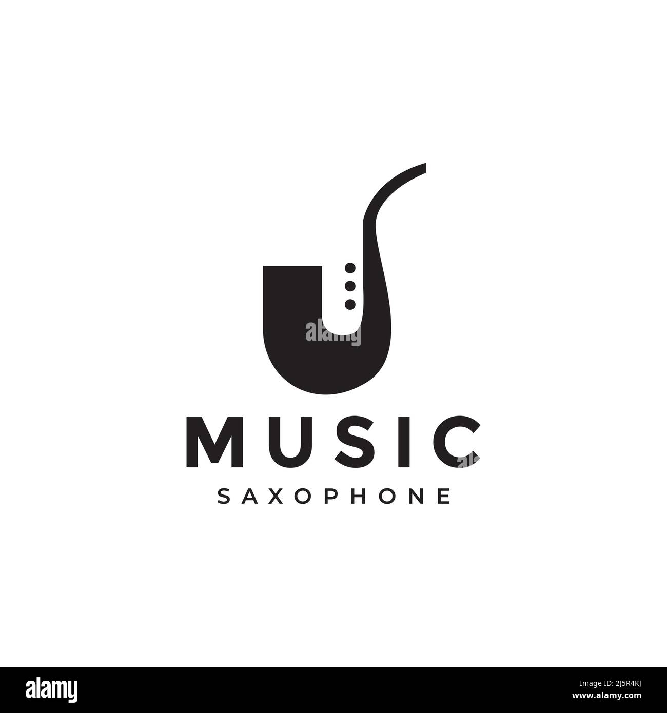 simple shape saxophone logo design vector graphic symbol icon