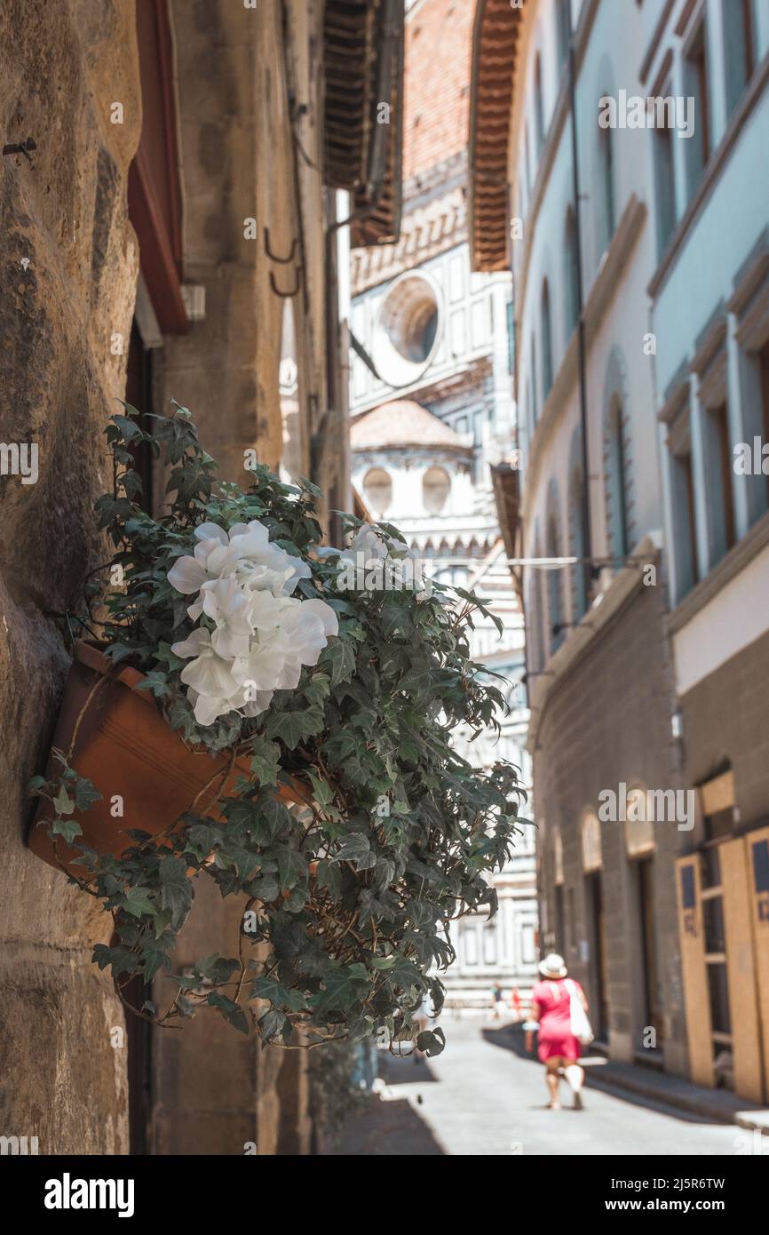 Cupola del Brunelleschi from the street, Florence, Italy 09.07.2021