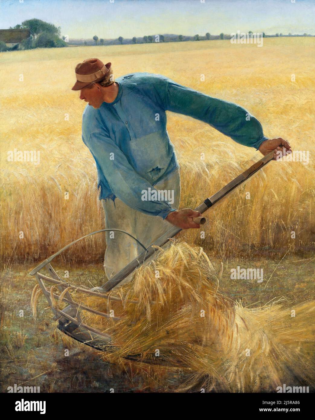 L. A. Ring. Painting entitled “Harvest” by the Danish artist, Laurits Andersen Ring (1854-1933), oil on canvas, 1885 Stock Photo