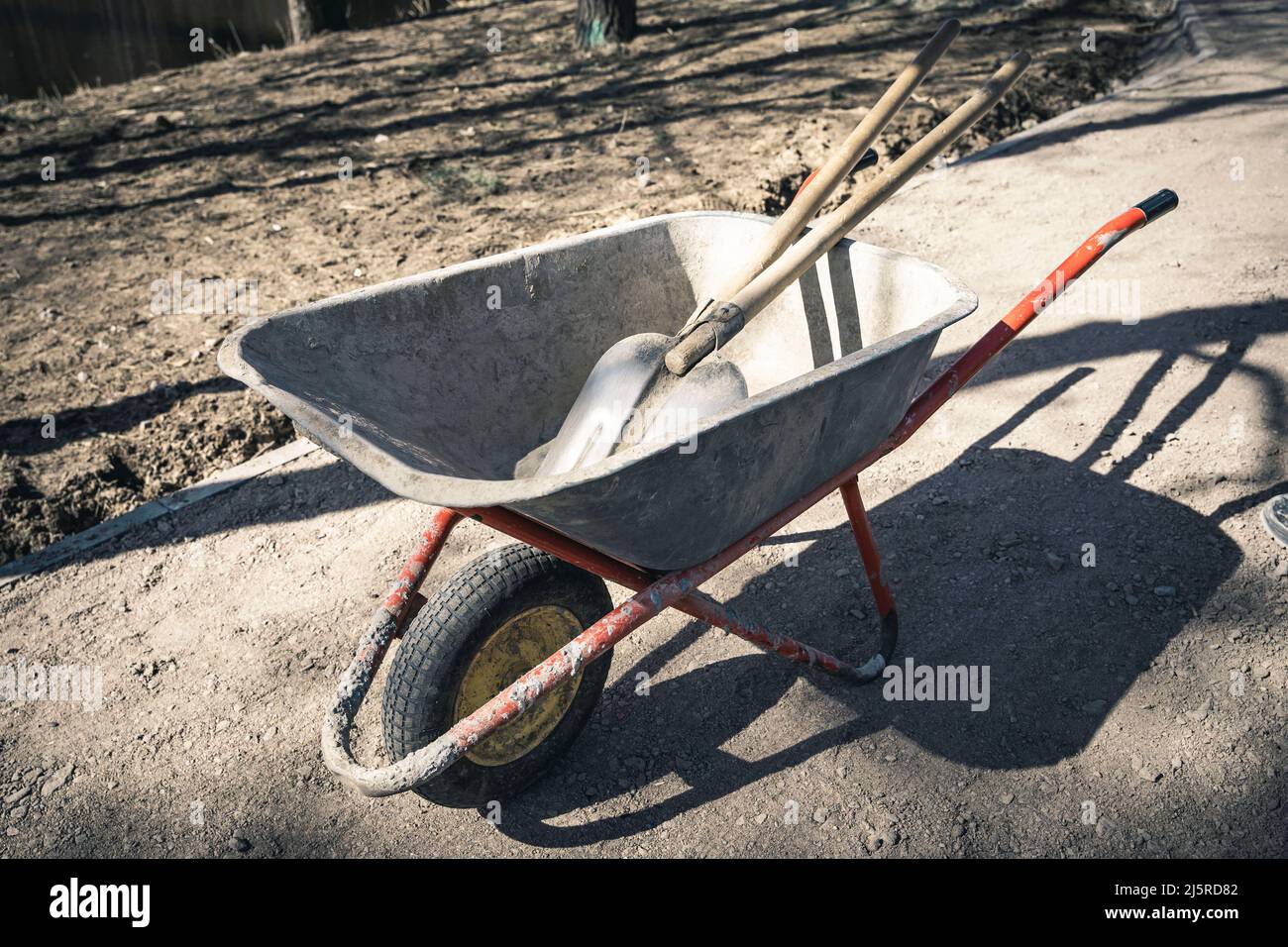 Wheel barrow construction site hi res stock photography and images