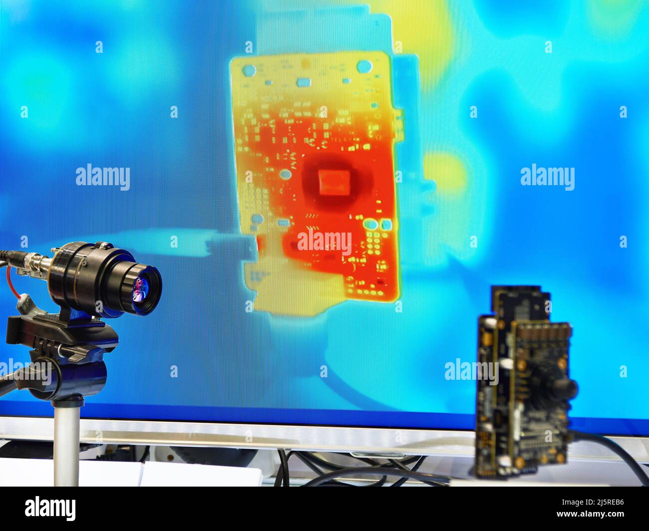 Infrared camera and monitoring device Stock Photo
