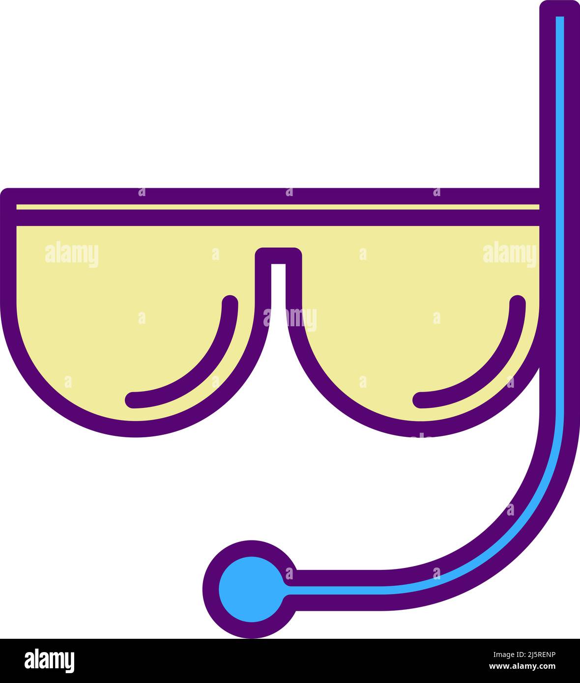Snorkel mask for scuba diving icon vector Stock Vector Image & Art - Alamy