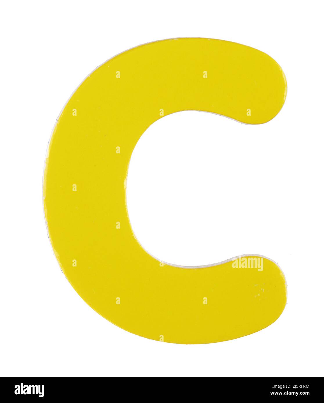 upper case C magnetic letter on white with clipping path Stock Photo