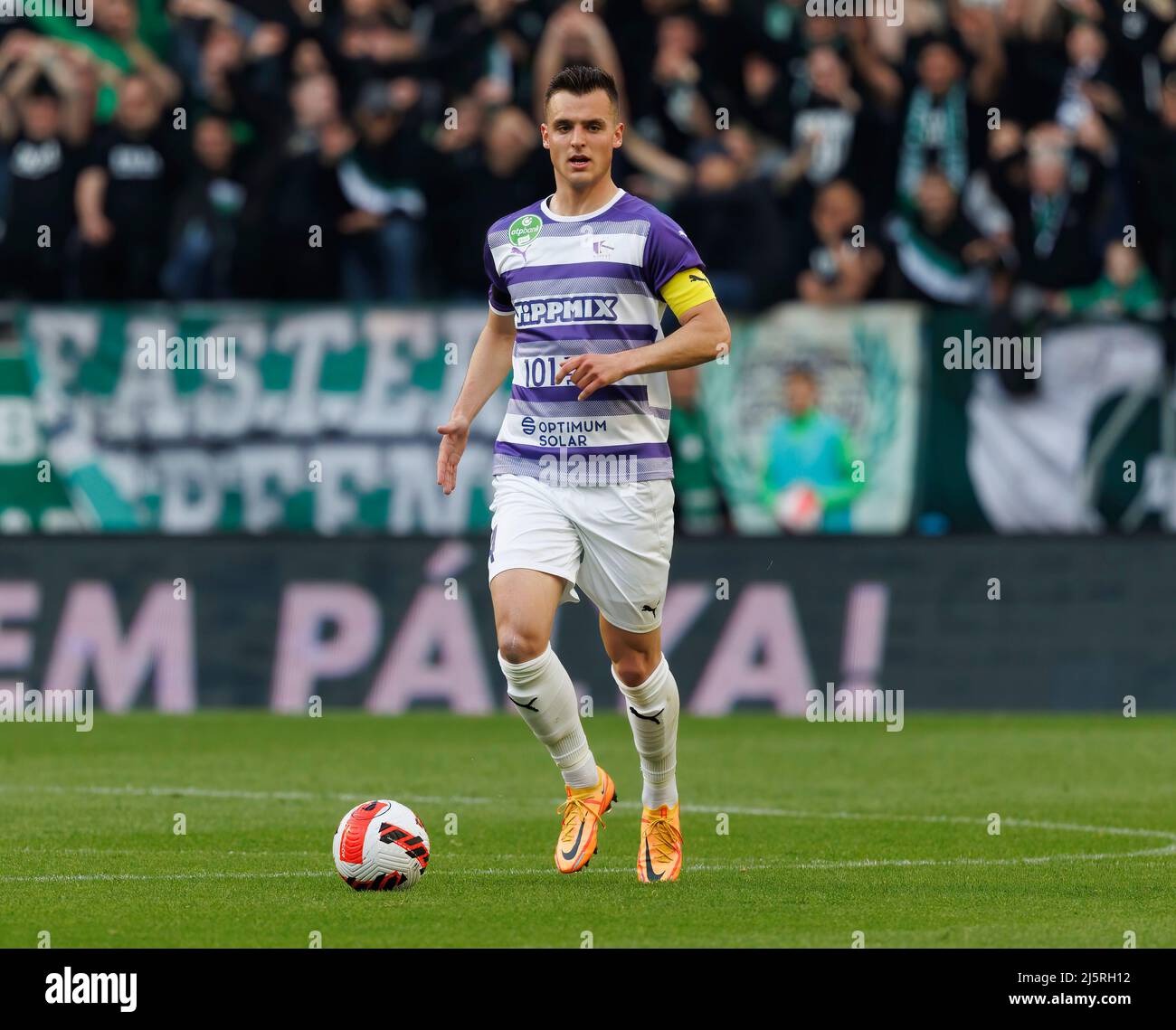 BUDAPEST, HUNGARY - APRIL 24: Yohan Croizet of Ujpest FC