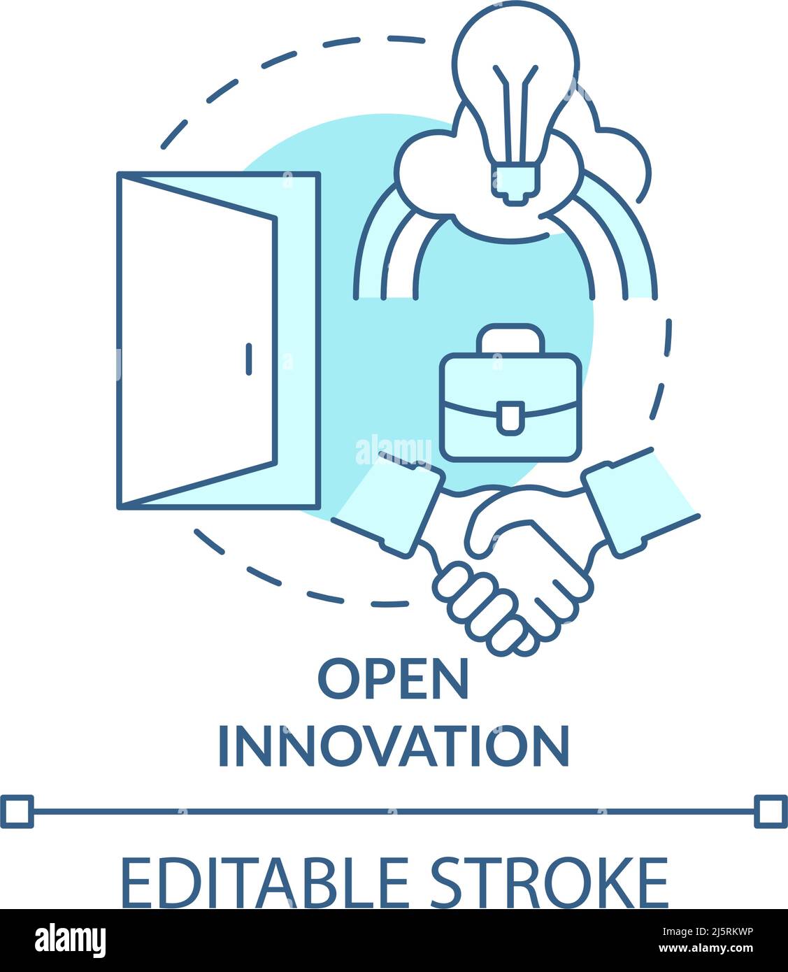 Open innovation turquoise concept icon Stock Vector Image & Art - Alamy
