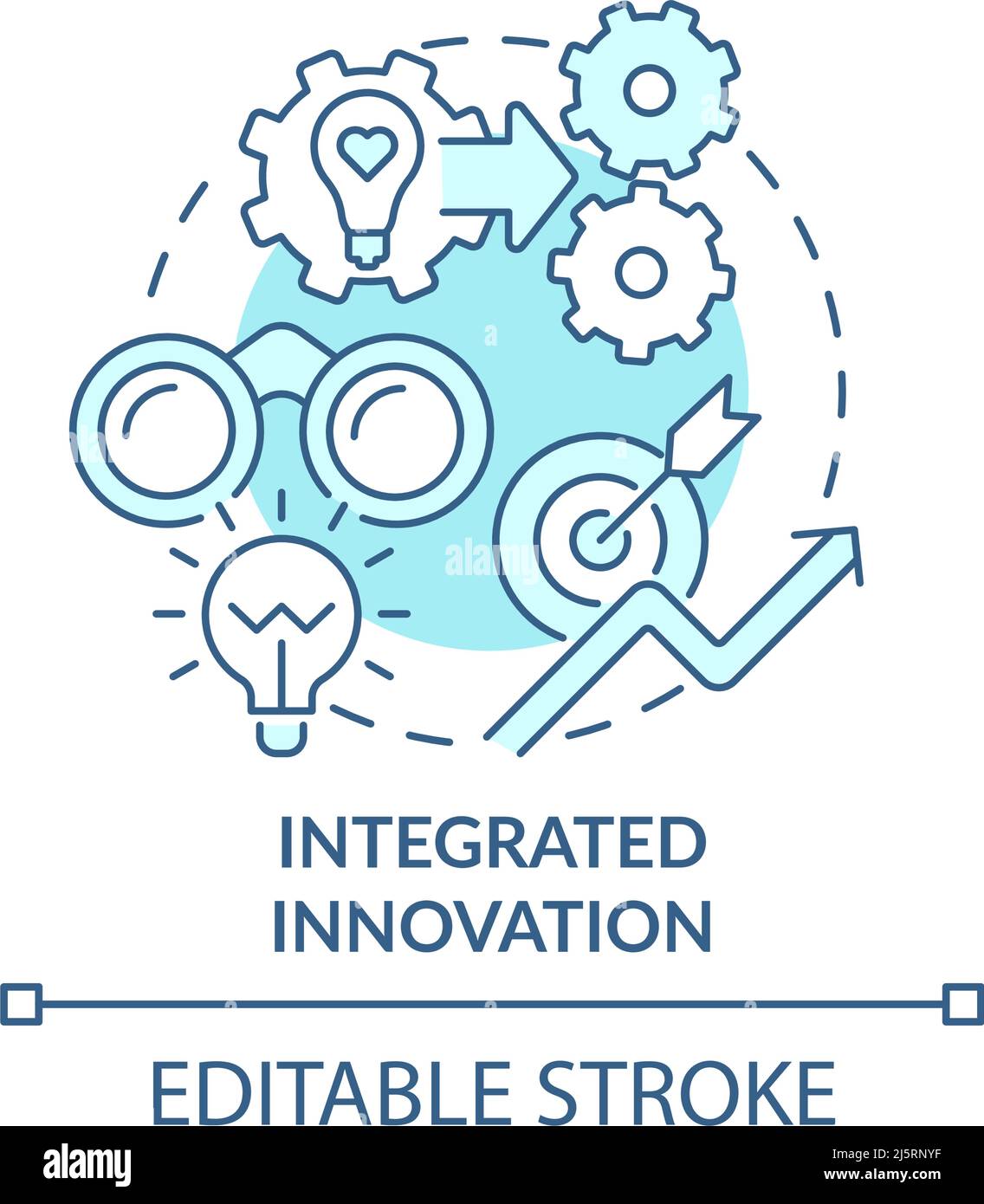 Integrated innovation turquoise concept icon Stock Vector Image & Art ...