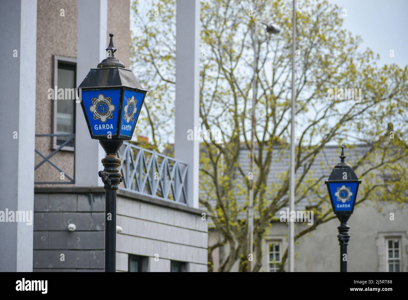 A lamp sign outside Anglesea Street Garda Station, Cork City. Ireland Stock Photo Alamy