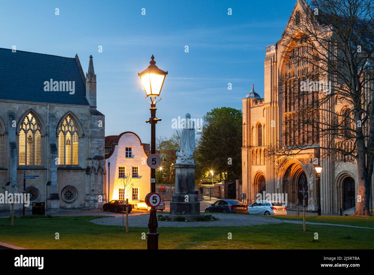 Evening at Norwich Cathedral, Norfolk, England. Stock Photo