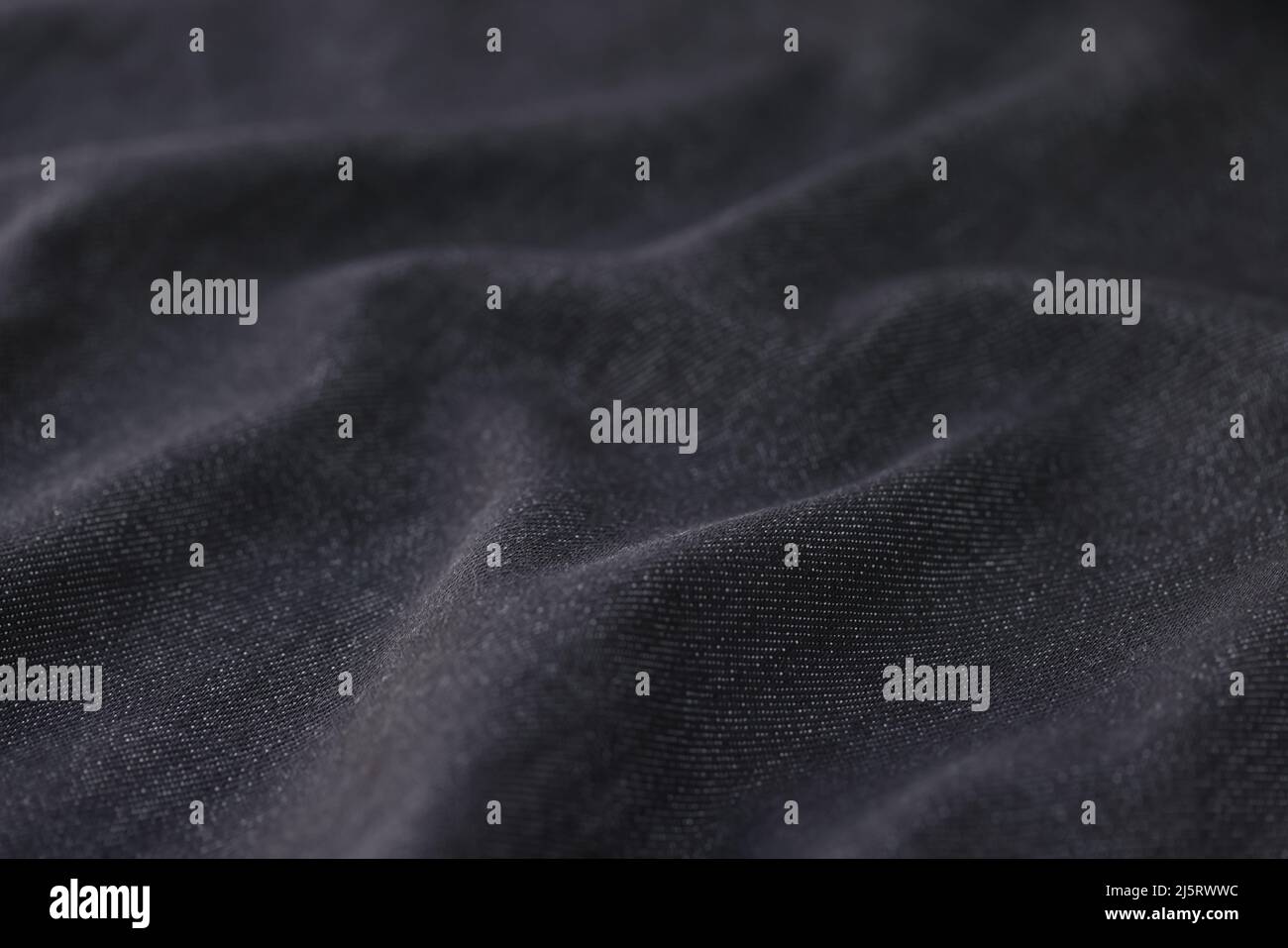 Black grunge fabric texture for background closeup Stock Photo
