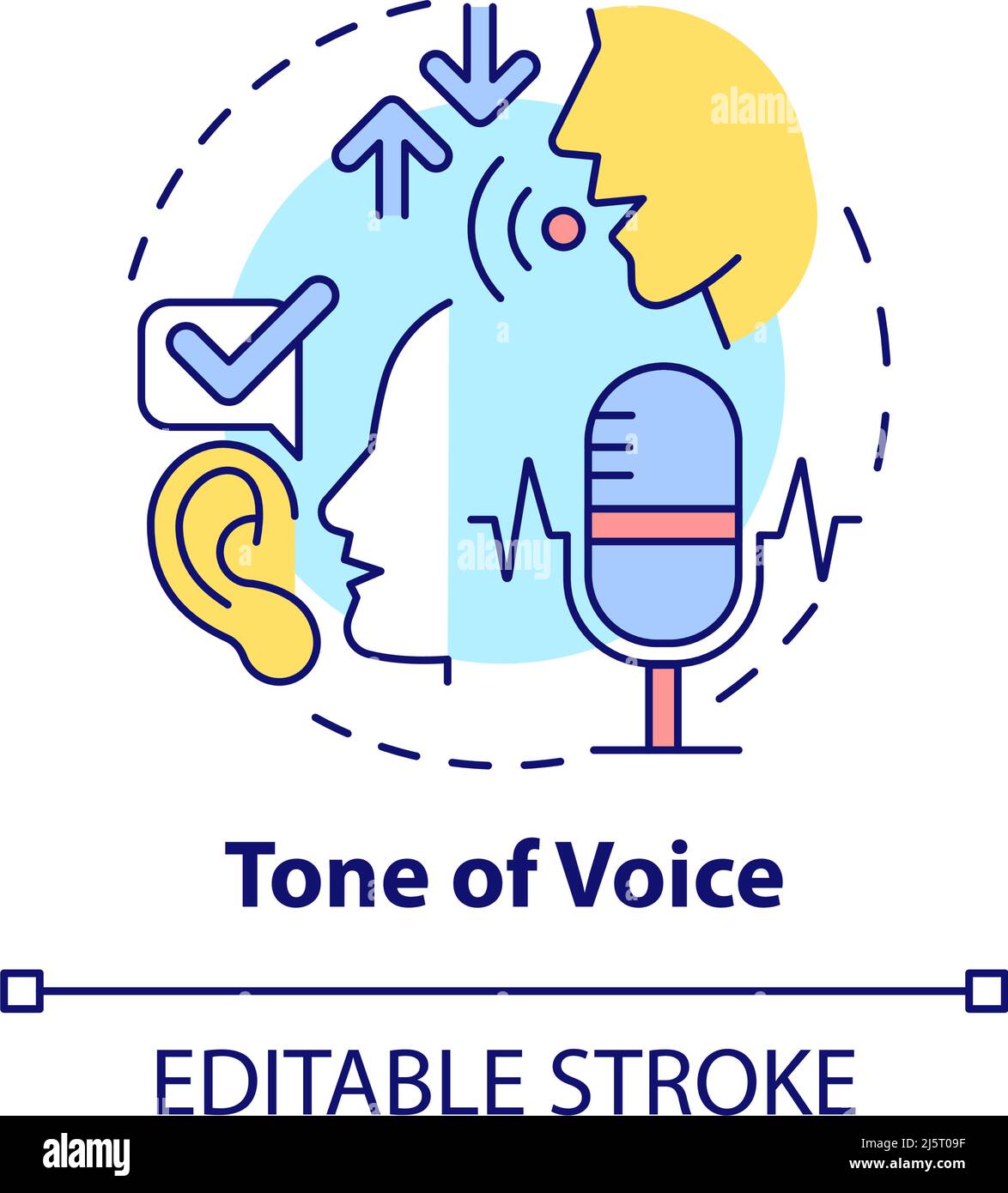 Tone of voice concept icon Stock Vector